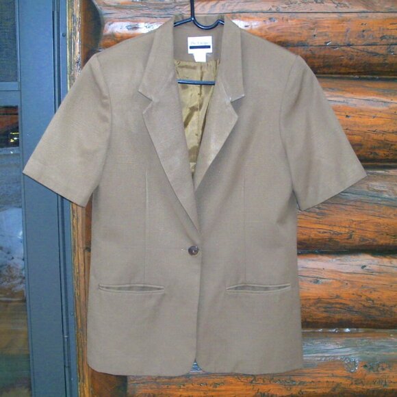 Vintage The Village Short Sleeve Blazer Suit Jacket Fully Lined SZ M? - Picture 1 of 2